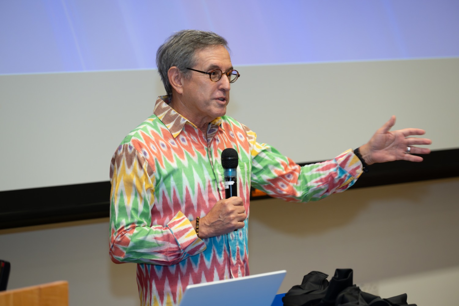 Session Chairperson, Professor David Virshup kickstarts the symposium with three epochs from the School’s history