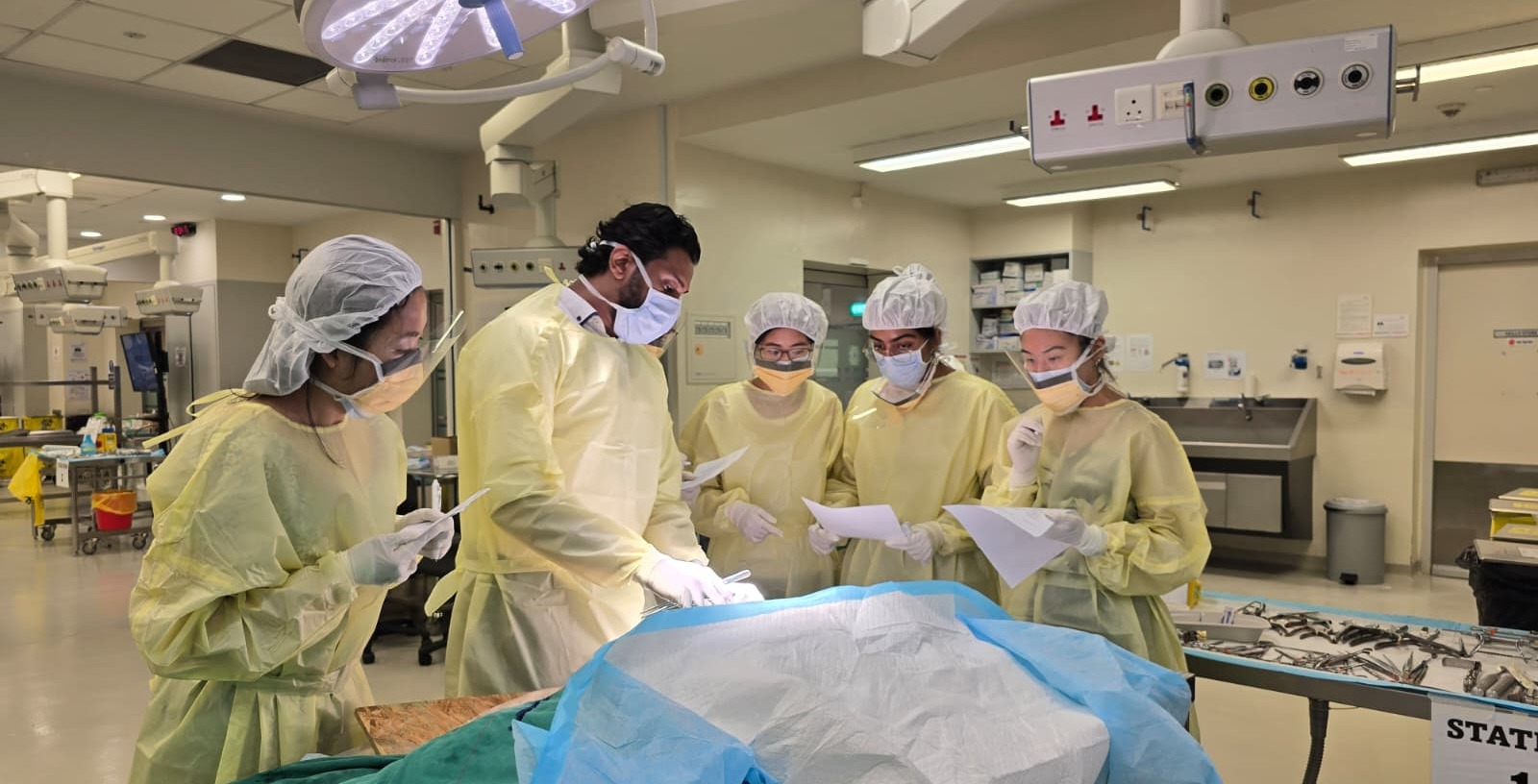 Teaching anatomy to medical students in their first year of study // Credit: Kizher Buhary