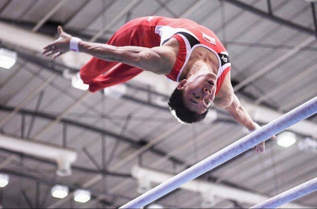 Dr Timothy Tay in action during an international competition, representing Team Singapore