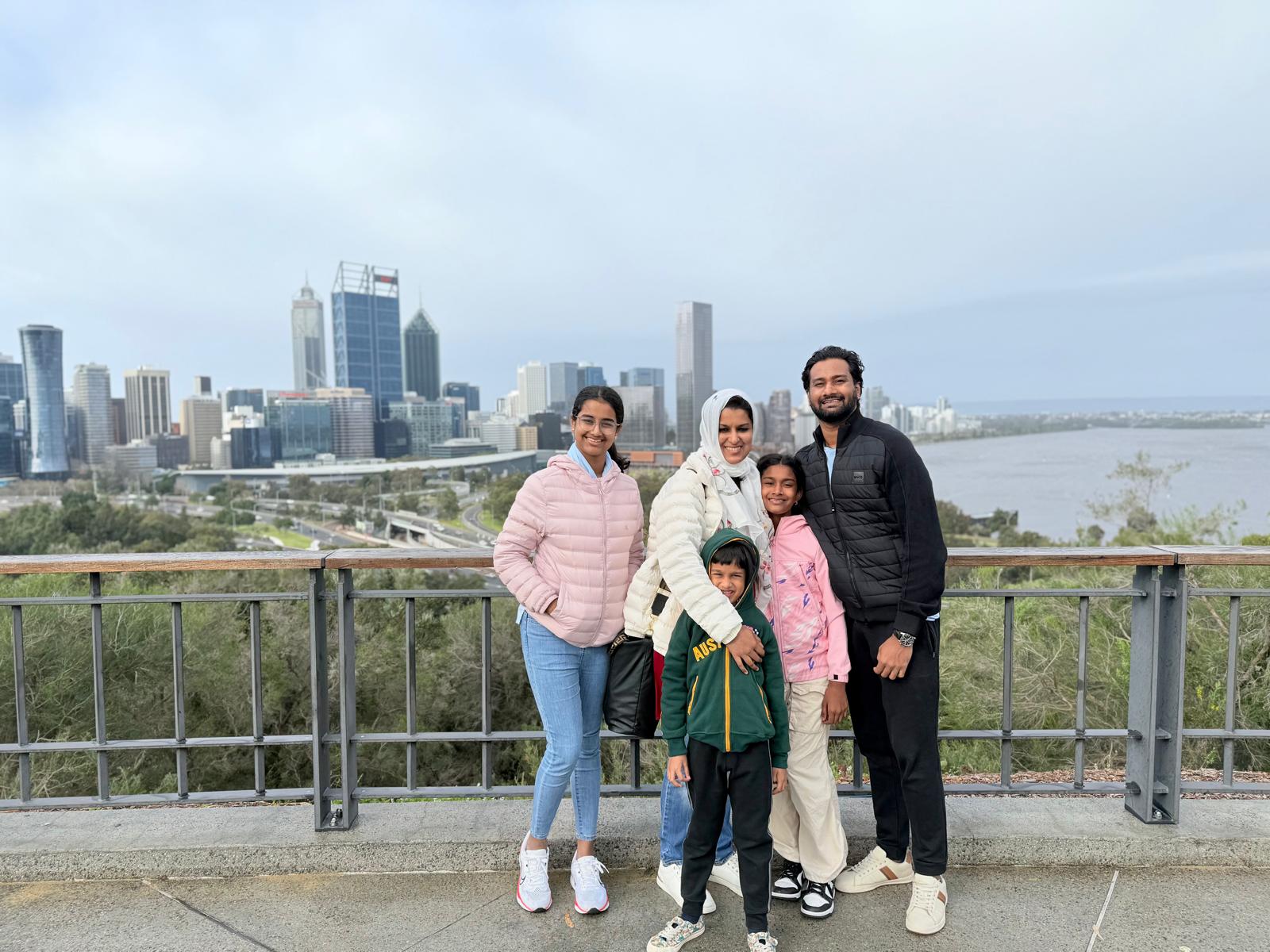 Holiday with my family in Perth in 2025. // Credit: Kizher Buhary