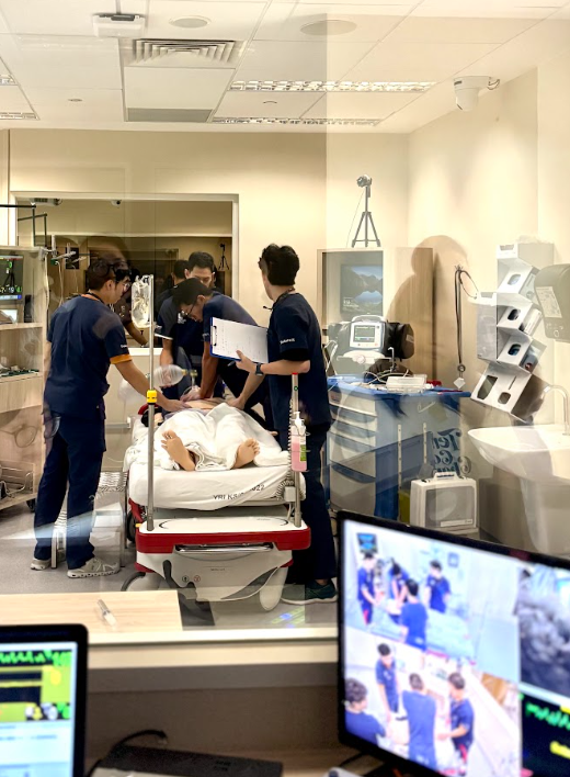 The team on the day of the competition, being monitored by the judges of SIMWars